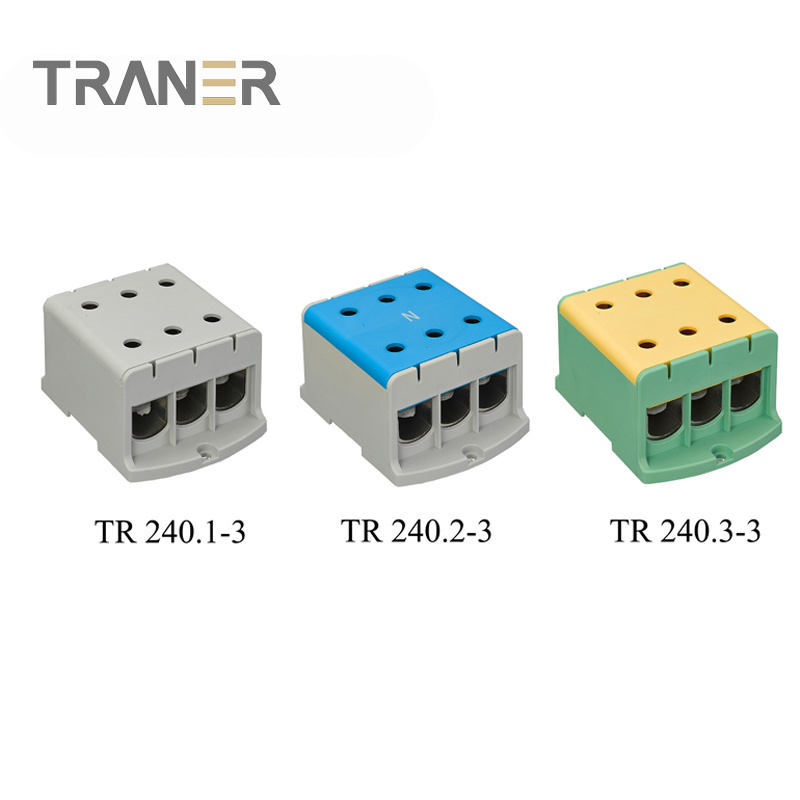 TR 240 series 3 ways Al/Cu universal terminal block