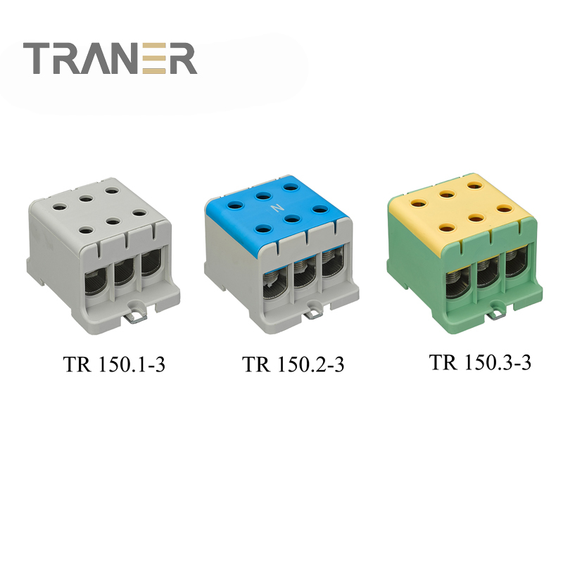 TR 150 series 3 ways Al/Cu universal terminal block